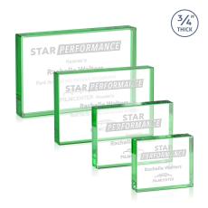 Verona Paperweight - Green - Desktop Awards