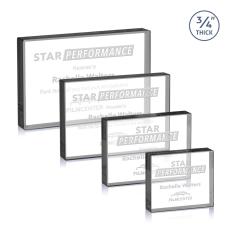 Verona Paperweight - Black - Desktop Awards