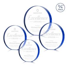 Gainsborough Blue Circle Crystal Award - Crystal Awards