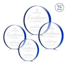 Gainsborough Blue Circle Crystal Award - Desktop Awards