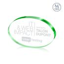 Baldus Oval Green Circle Crystal Award