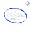 Baldus Oval Blue Circle Crystal Award