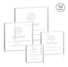 Upton Square Clear Square / Cube Crystal Award - Crystal Awards