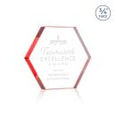 Gilford Hexagon Red Polygon Crystal Award