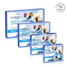 Verona Full Color Paperweight - Blue - Desktop Awards