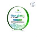 Gainsborough Full Color Green Circle Crystal Award