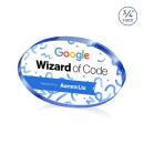 Baldus Oval Full Color Blue Circle Crystal Award