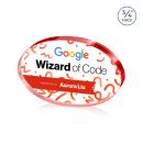 Baldus Oval Full Color Red Circle Crystal Award