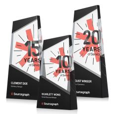 Amstel Full Color Black Towers Crystal Award - Awards and Trophies