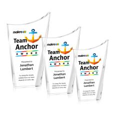 Burnett Full Color Clear Peaks Crystal Award - Awards and Trophies