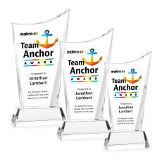 Burnett Full Color Clear on Newhaven Base Peaks Crystal Award - Crystal Awards