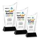 Burnett Full Color Black on Newhaven Base Peaks Crystal Award