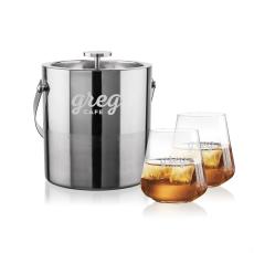 Catania Ice Bucket & Breckland On-the-Rocks Set - Barware
