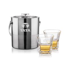 Catania Ice Bucket & Bentley On-the-Rocks Set - Barware