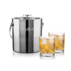 Catania Ice Bucket & Durham On-the-Rocks Set - Barware
