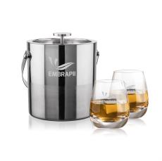 Catania Ice Bucket & Dimasio On-the-Rocks Set - Barware