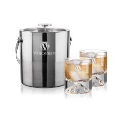 Catania Ice Bucket & Denali On-the-Rocks Set - Barware