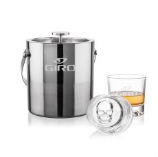 Catania Ice Bucket & Delrina Scull On-the-Rocks Set - Barware