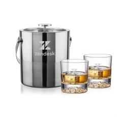 Catania Ice Bucket & Heathfield On-the-Rocks Set - Barware