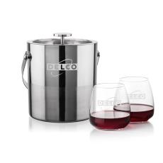 Catania Ice Bucket & Hogarth On-the-Rocks Set - Barware