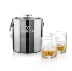 Catania Ice Bucket & Libretto On-the-Rocks Set - Barware