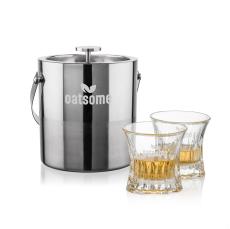 Catania Ice Bucket & Langstaff On-the-Rocks Set - Barware