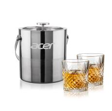 Catania Ice Bucket & Milford On-the-Rocks Set - Corporate Gifts