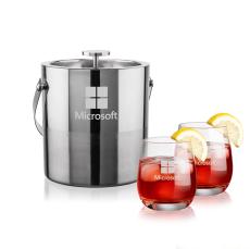 Catania Ice Bucket & Salem On-the-Rocks Set - Barware