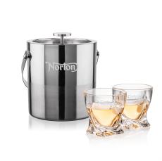 Catania Ice Bucket & Seneca On-the-Rocks Set - Barware