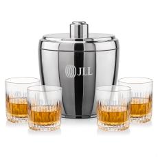 Pescara Ice Bucket & Carey On-the-Rocks Set - Barware