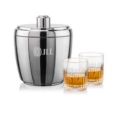 Pescara Ice Bucket & Carey On-the-Rocks Set - Barware