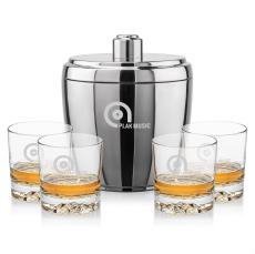 Pescara Ice Bucket & Cassidy On-the-Rocks Set - Barware