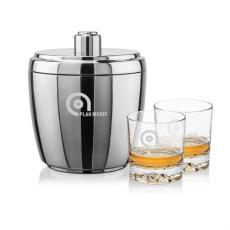 Pescara Ice Bucket & Cassidy On-the-Rocks Set - Barware