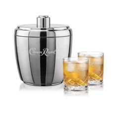 Pescara Ice Bucket & Durham On-the-Rocks Set - Barware
