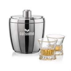 Pescara Ice Bucket & Langstaff On-the-Rocks Set - Barware