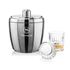 Pescara Ice Bucket & Princeton On-the-Rocks Set - Barware