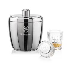 Pescara Ice Bucket & Princeton On-the-Rocks Set - Barware