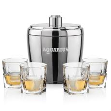 Pescara Ice Bucket & Riddell On-the-Rocks Set - Barware