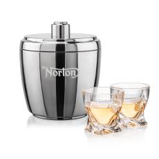 Pescara Ice Bucket & Seneca On-the-Rocks Set - Barware