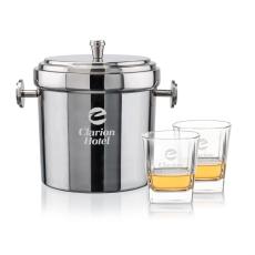 Milano Ice Bucket & Arcadia On-the-Rocks Set - Barware