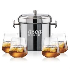 Milano Ice Bucket & Breckland On-the-Rocks Set - Barware