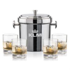 Milano Ice Bucket & Bastia On-the-Rocks Set - Barware