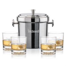 Milano Ice Bucket & Buxton On-the-Rocks Set - Barware