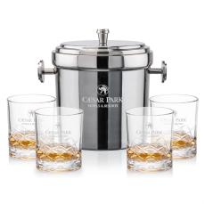 Milano Ice Bucket & Brentwood On-the-Rocks Set - Barware
