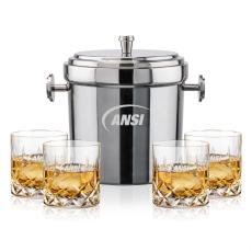 Milano Ice Bucket & Denby On-the-Rocks Set - Barware