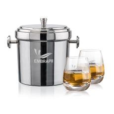 Milano Ice Bucket & Dimasio On-the-Rocks Set - Barware