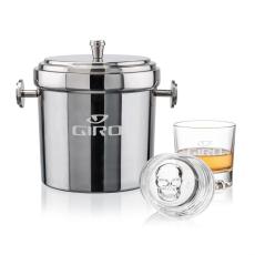 Milano Ice Bucket & Delrina Scull On-the-Rocks Set - Barware
