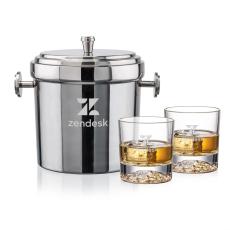Milano Ice Bucket & Heathfield On-the-Rocks Set - Barware