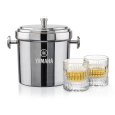 Milano Ice Bucket & Hathaway On-the-Rocks Set - Barware