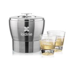 Genoa Ice Bucket & Aspen On-the-Rocks Set - Barware